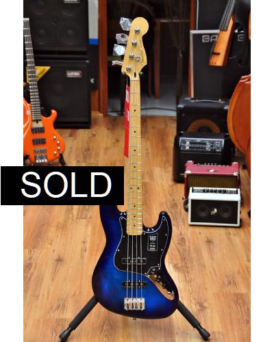 Fender LTD Player Jazz Bazz Plus Top MN Blue Burst Serial# 20139914